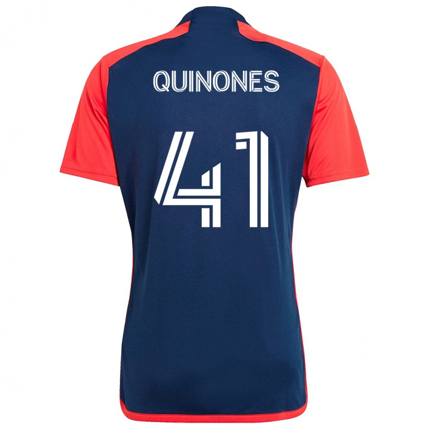 Danxen Uomo Maglia Colby Quiñónes #41 Blu Rosso Kit Gara Home 2025/26 Maglietta