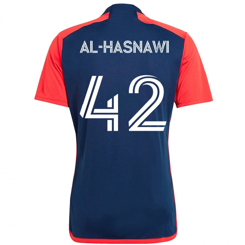 Danxen Uomo Maglia Moshtaba Al-Hasnawi #42 Blu Rosso Kit Gara Home 2025/26 Maglietta