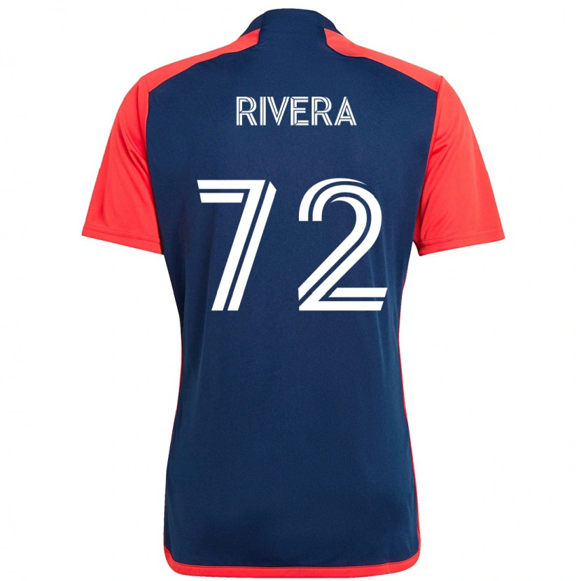 Danxen Uomo Maglia Damián Rivera #72 Blu Rosso Kit Gara Home 2025/26 Maglietta