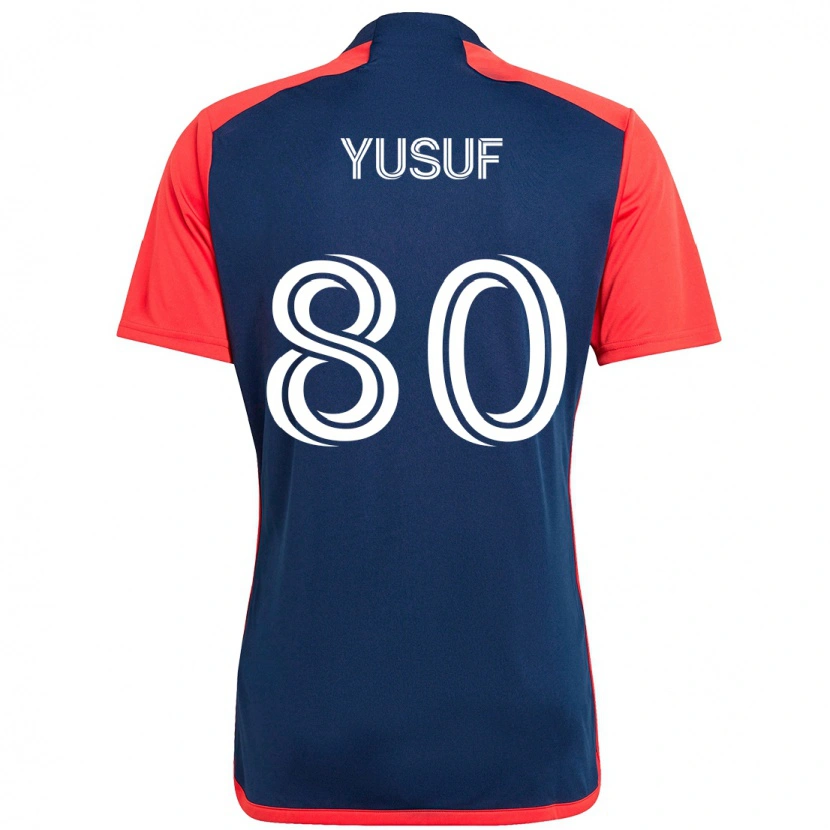Danxen Uomo Maglia Alhassan Yusuf #80 Blu Rosso Kit Gara Home 2025/26 Maglietta