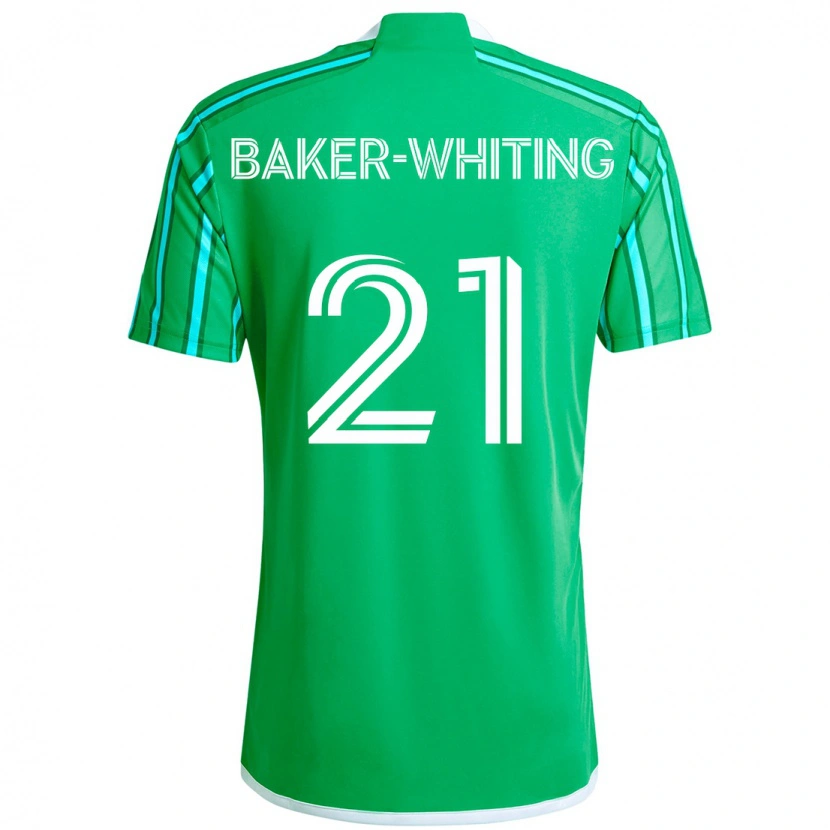 Danxen Uomo Maglia Reed Baker-Whiting #21 Verde Bianco Kit Gara Home 2025/26 Maglietta
