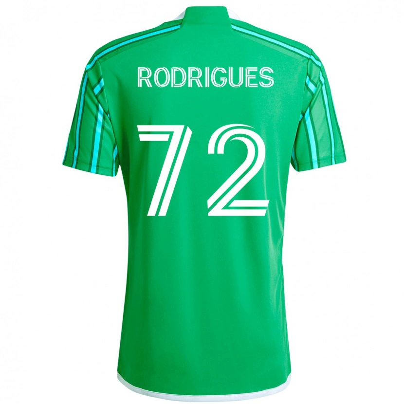 Danxen Uomo Maglia Braudílio Rodrigues #72 Verde Bianco Kit Gara Home 2025/26 Maglietta