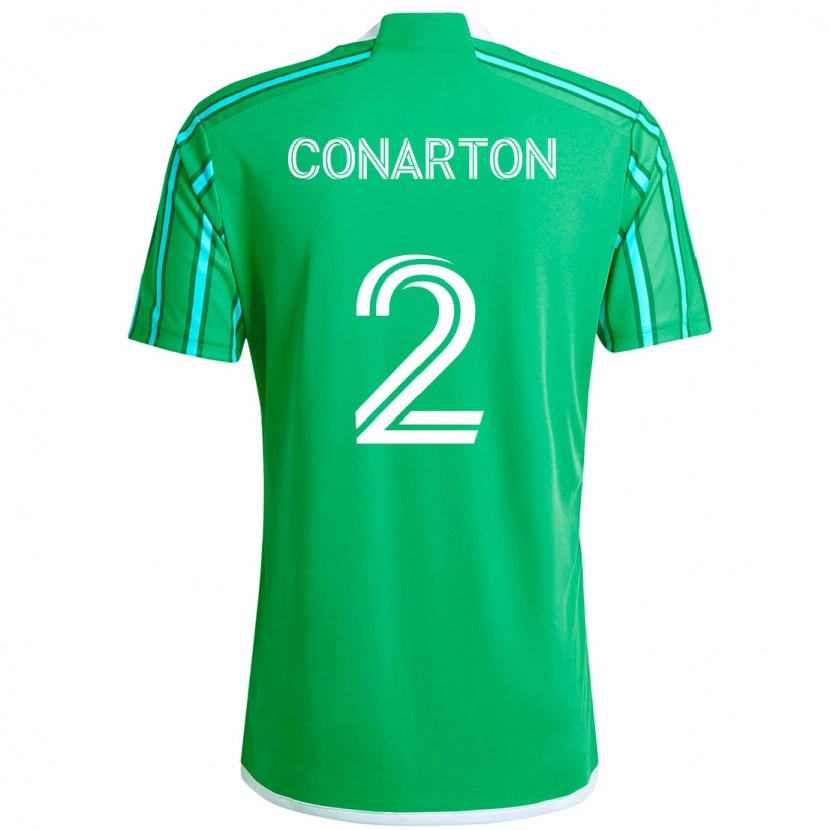Danxen Uomo Maglia Alyssa Conarton #2 Verde Bianco Kit Gara Home 2025/26 Maglietta