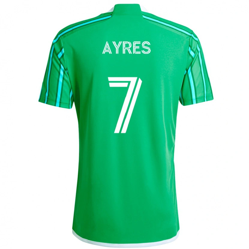 Danxen Uomo Maglia Melina Ayres #7 Verde Bianco Kit Gara Home 2025/26 Maglietta