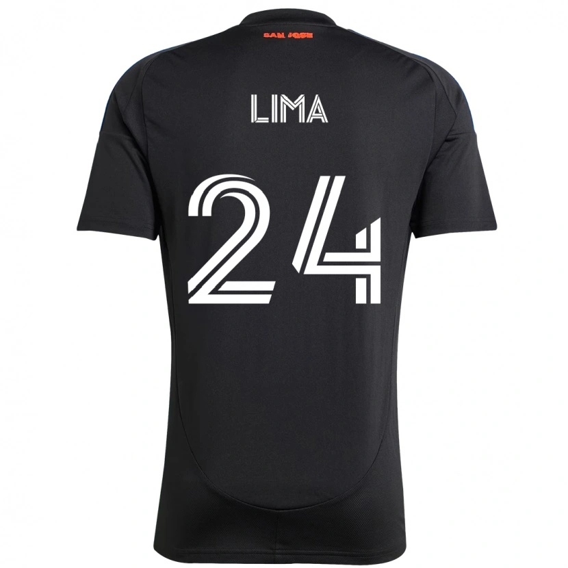 Danxen Uomo Maglia Nick Lima #24 Nero Blu Scuro Kit Gara Home 2025/26 Maglietta