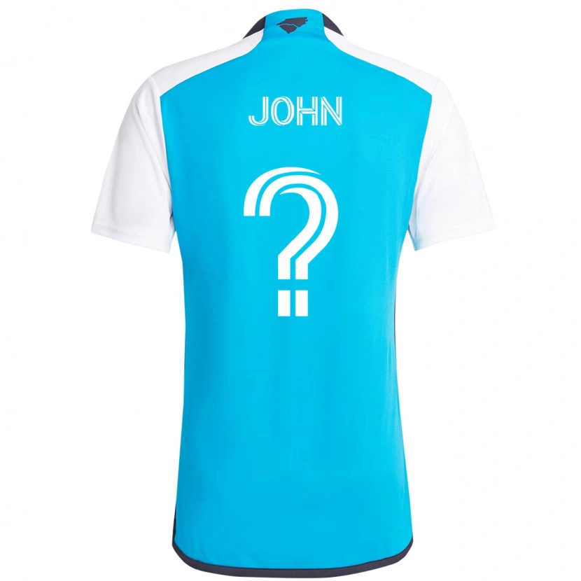 Danxen Uomo Maglia Aron John #0 Azzurro Cielo Bianco Kit Gara Home 2025/26 Maglietta