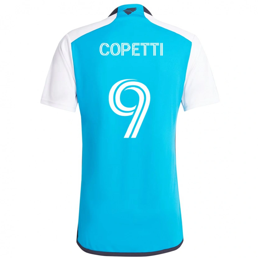 Danxen Uomo Maglia Enzo Copetti #9 Azzurro Cielo Bianco Kit Gara Home 2025/26 Maglietta
