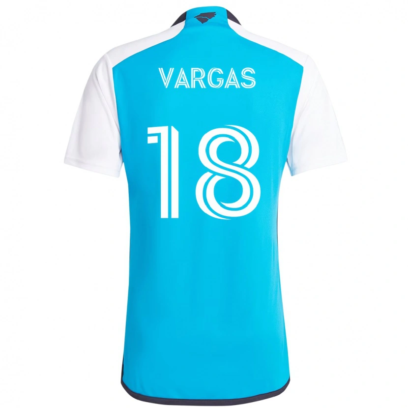 Danxen Uomo Maglia Kerwin Vargas #18 Azzurro Cielo Bianco Kit Gara Home 2025/26 Maglietta