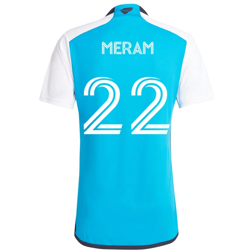 Danxen Uomo Maglia Justin Meram #22 Azzurro Cielo Bianco Kit Gara Home 2025/26 Maglietta