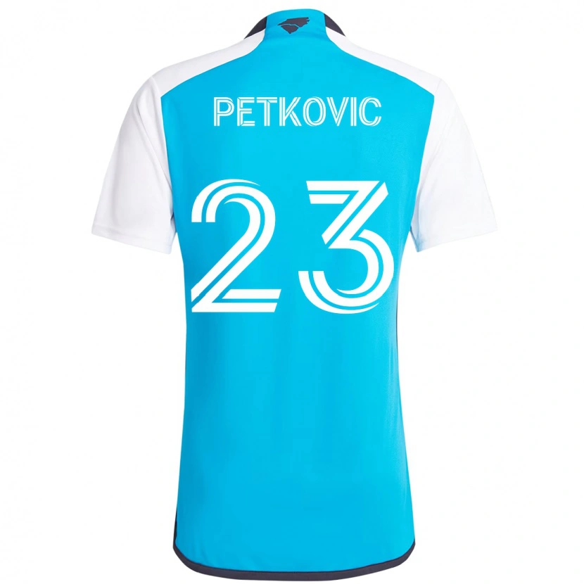 Danxen Uomo Maglia Nikola Petkovic #23 Azzurro Cielo Bianco Kit Gara Home 2025/26 Maglietta