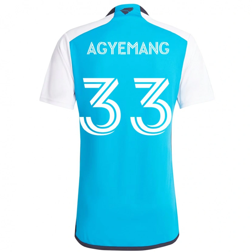 Danxen Uomo Maglia Patrick Agyemang #33 Azzurro Cielo Bianco Kit Gara Home 2025/26 Maglietta