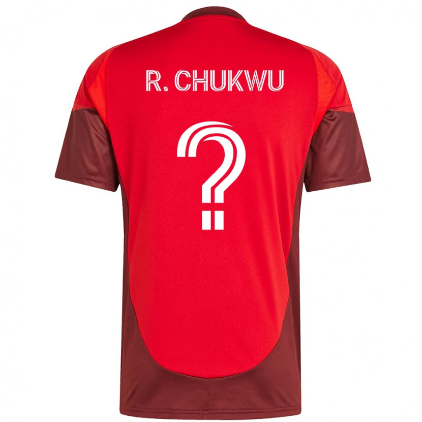 Danxen Uomo Maglia Richard Chukwu #0 Rosso Bianco Kit Gara Home 2025/26 Maglietta