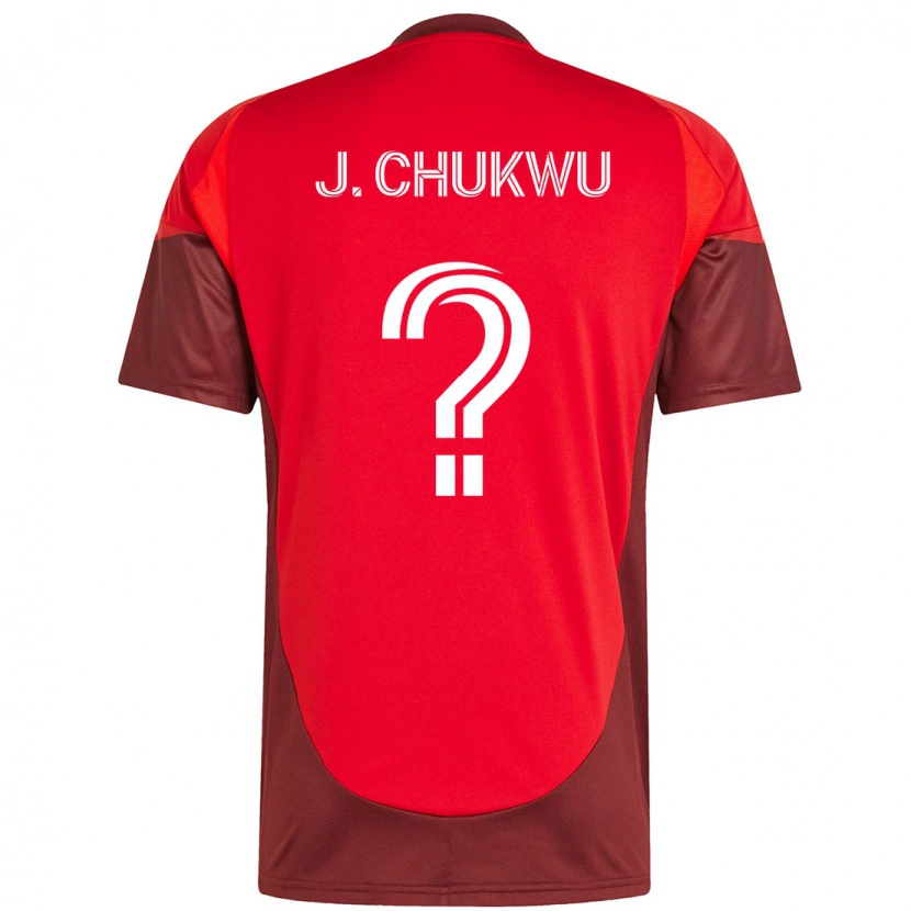 Danxen Uomo Maglia Joses Chukwu #0 Rosso Bianco Kit Gara Home 2025/26 Maglietta