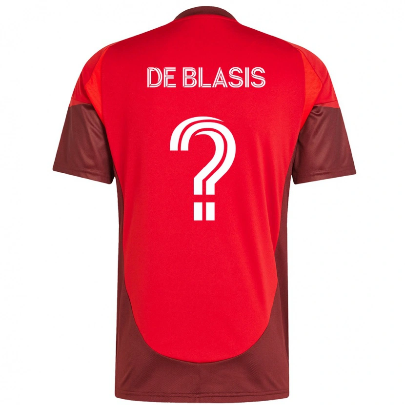Danxen Uomo Maglia Noah De Blasis #0 Rosso Bianco Kit Gara Home 2025/26 Maglietta