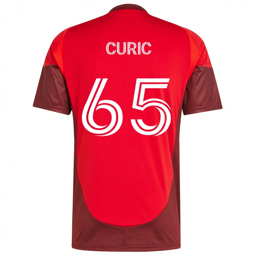 Danxen Uomo Maglia Antony Curic #65 Rosso Bianco Kit Gara Home 2025/26 Maglietta