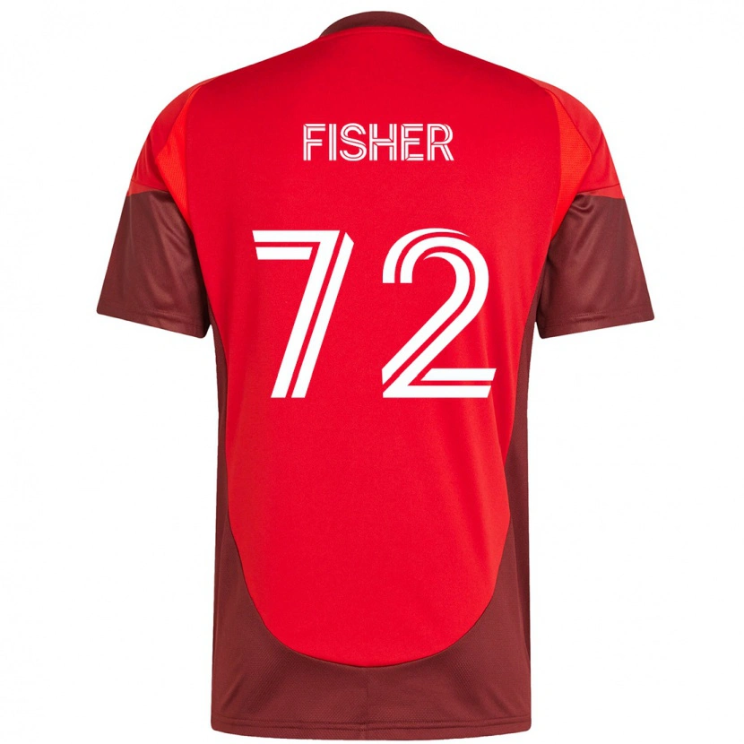 Danxen Uomo Maglia Mark Fisher #72 Rosso Bianco Kit Gara Home 2025/26 Maglietta