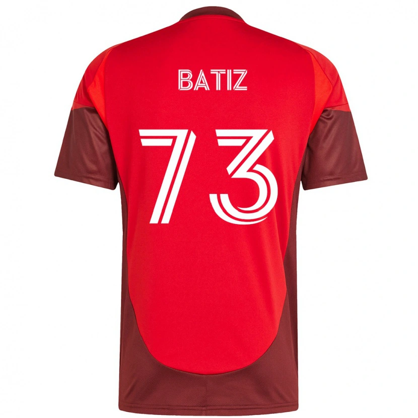Danxen Uomo Maglia Jesus Batiz #73 Rosso Bianco Kit Gara Home 2025/26 Maglietta