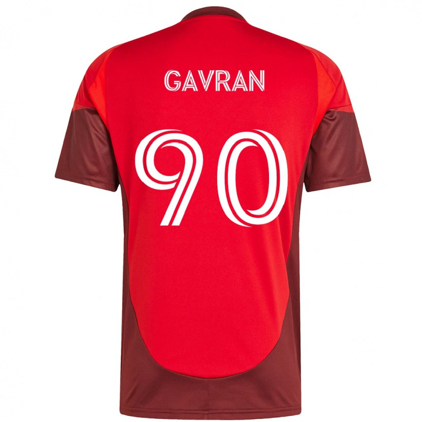 Danxen Uomo Maglia Luka Gavran #90 Rosso Bianco Kit Gara Home 2025/26 Maglietta