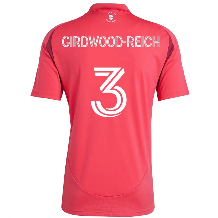 Danxen Uomo Maglia Jake Girdwood-Reich #3 Magenta Bianco Kit Gara Home 2025/26 Maglietta
