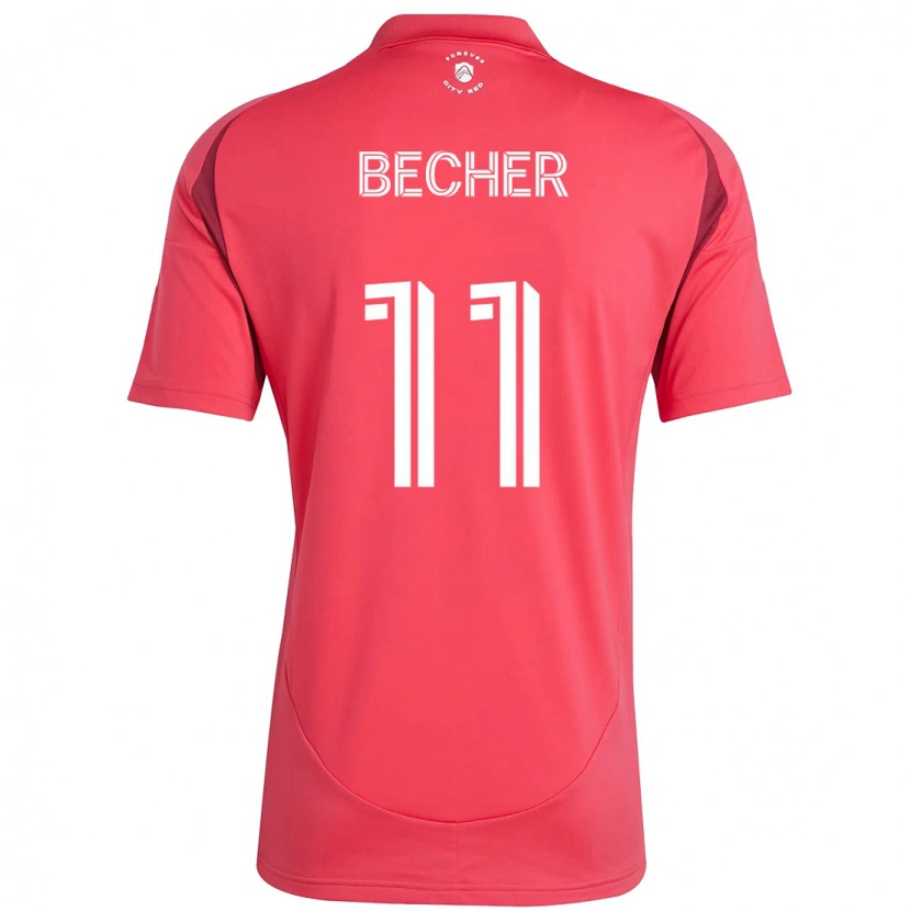 Danxen Uomo Maglia Simon Becher #11 Magenta Bianco Kit Gara Home 2025/26 Maglietta