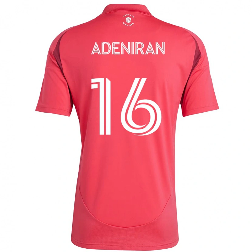 Danxen Uomo Maglia Samuel Adeniran #16 Magenta Bianco Kit Gara Home 2025/26 Maglietta