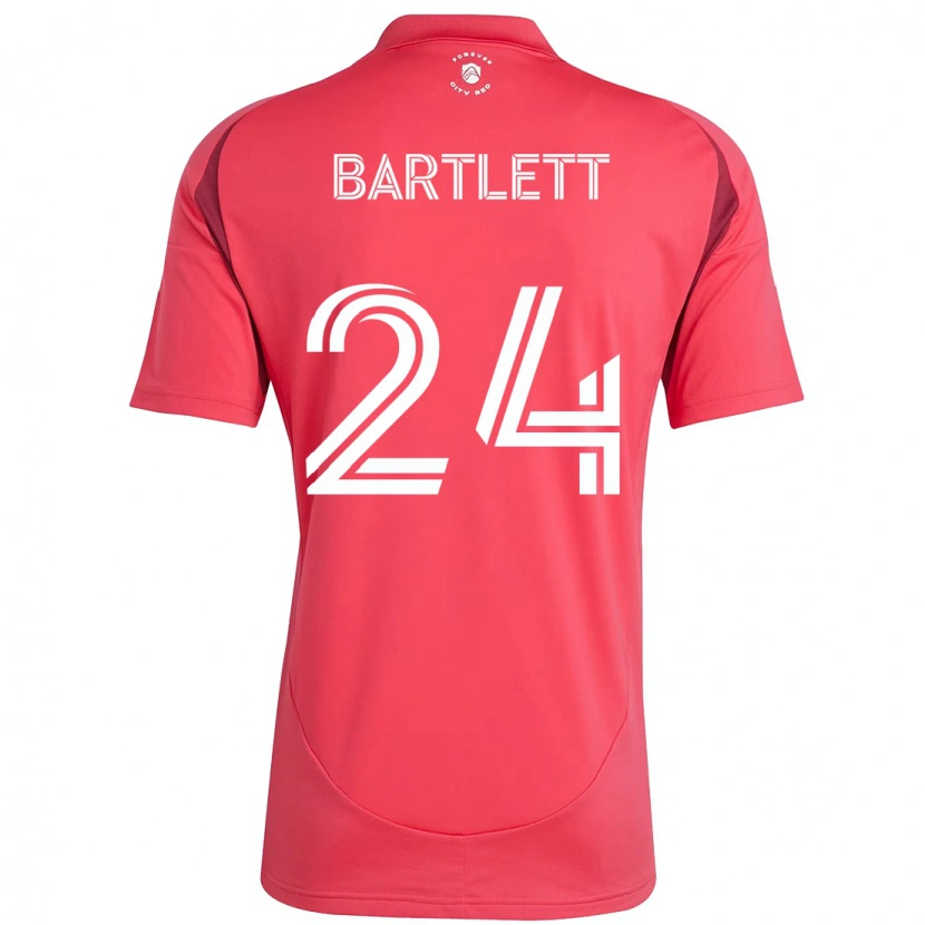Danxen Uomo Maglia Lucas Bartlett #24 Magenta Bianco Kit Gara Home 2025/26 Maglietta
