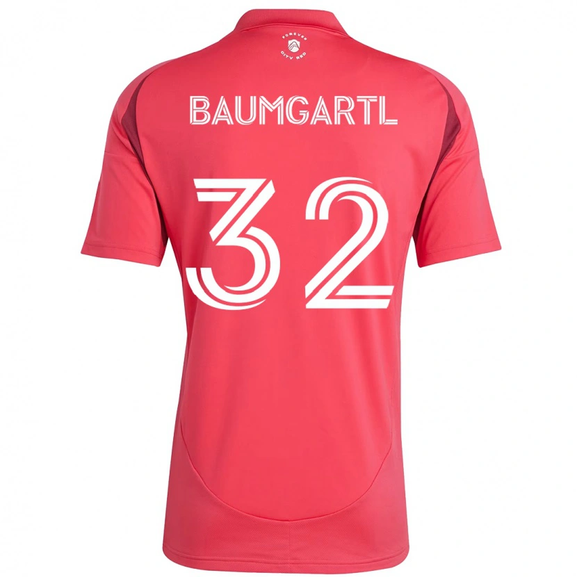 Danxen Uomo Maglia Timo Baumgartl #32 Magenta Bianco Kit Gara Home 2025/26 Maglietta
