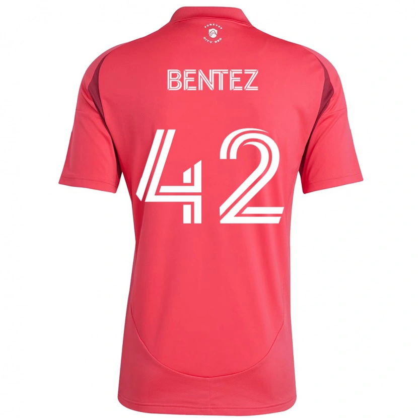 Danxen Uomo Maglia Óscar Benítez #42 Magenta Bianco Kit Gara Home 2025/26 Maglietta