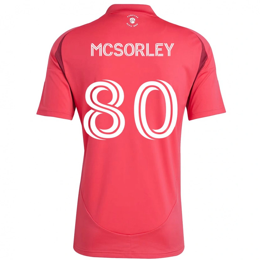Danxen Uomo Maglia Brendan Mcsorley #80 Magenta Bianco Kit Gara Home 2025/26 Maglietta