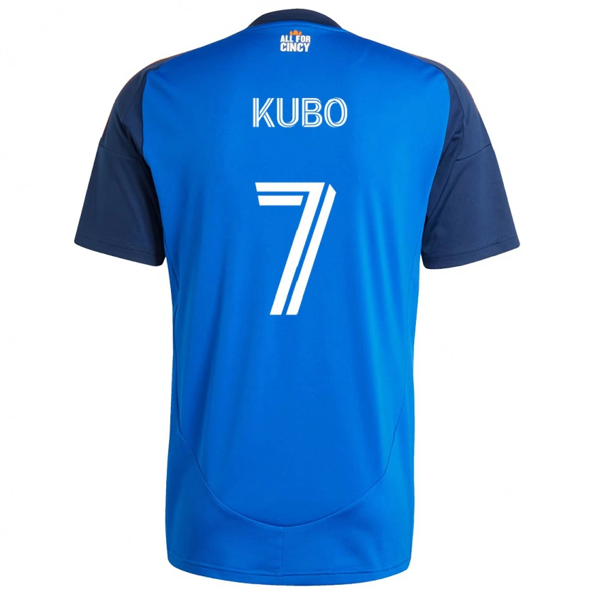 Danxen Uomo Maglia Yuya Kubo #7 Blu Scuro Arancione Kit Gara Home 2025/26 Maglietta