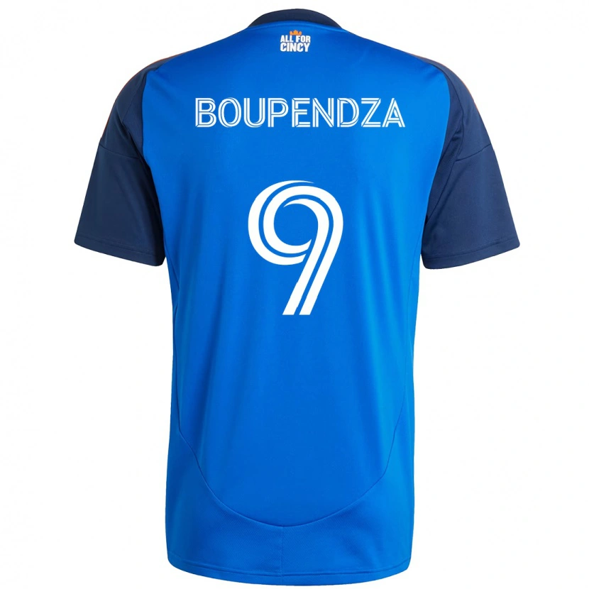 Danxen Uomo Maglia Aaron Boupendza #9 Blu Scuro Arancione Kit Gara Home 2025/26 Maglietta