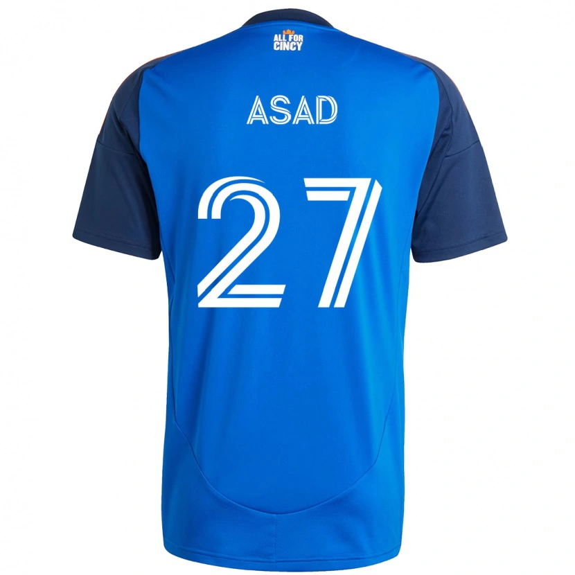 Danxen Uomo Maglia Yamil Asad #27 Blu Scuro Arancione Kit Gara Home 2025/26 Maglietta