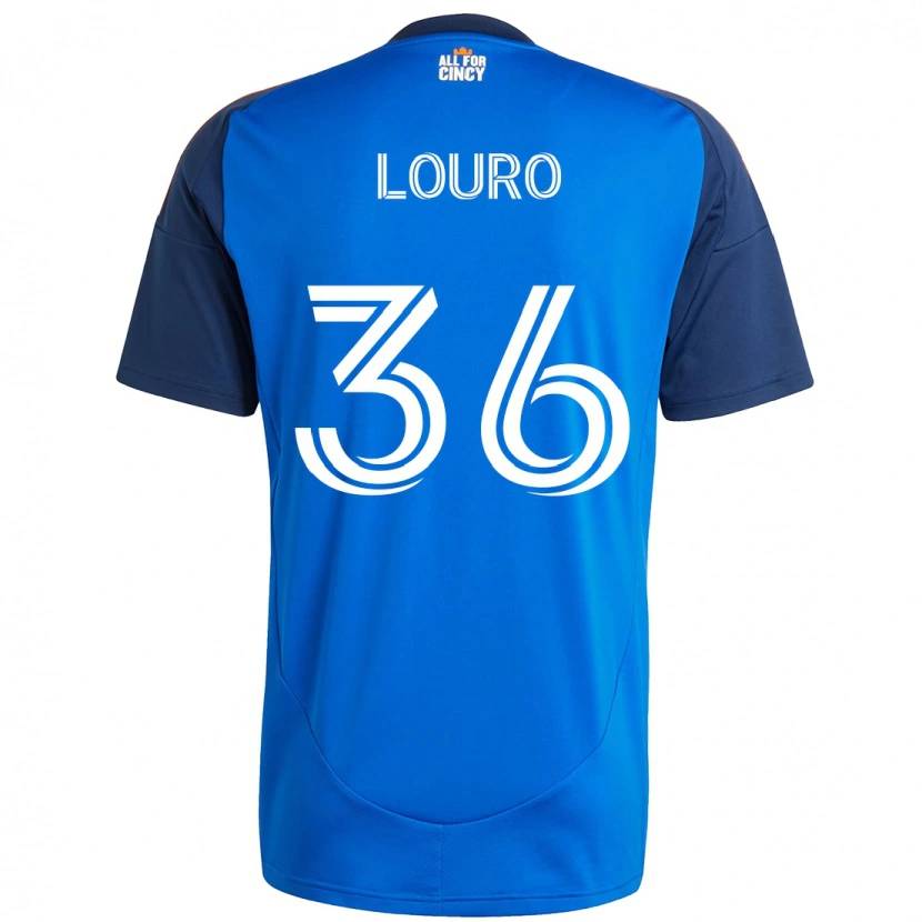 Danxen Uomo Maglia Evan Louro #36 Blu Scuro Arancione Kit Gara Home 2025/26 Maglietta