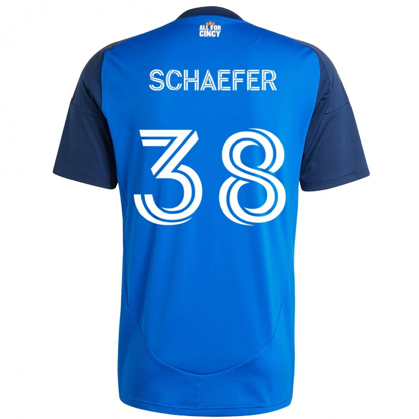 Danxen Uomo Maglia Brian Schaefer #38 Blu Scuro Arancione Kit Gara Home 2025/26 Maglietta