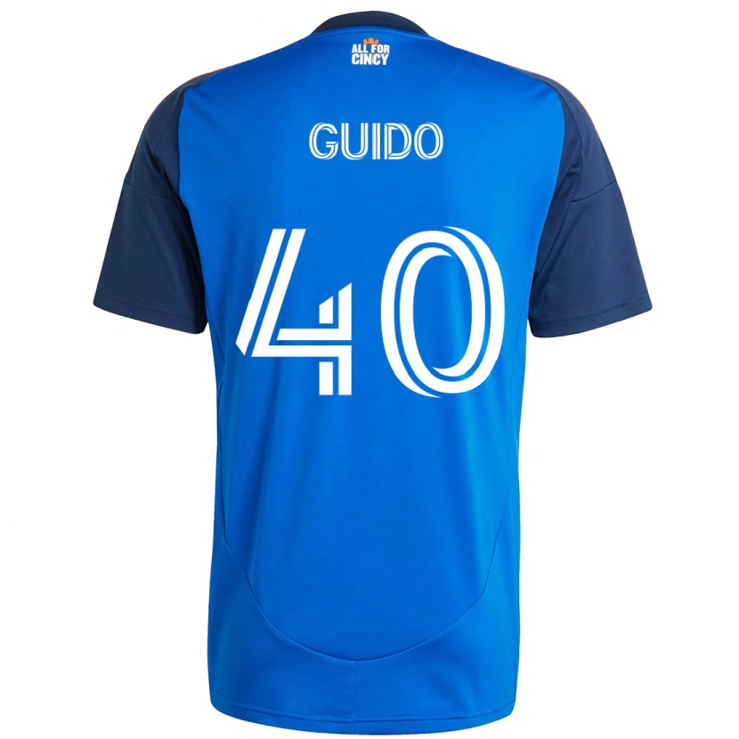 Danxen Uomo Maglia Alejandro Guido #40 Blu Scuro Arancione Kit Gara Home 2025/26 Maglietta
