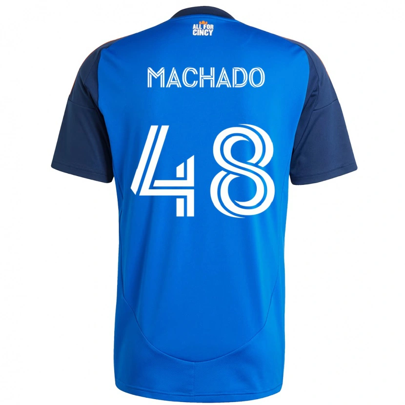 Danxen Uomo Maglia Juan Machado #48 Blu Scuro Arancione Kit Gara Home 2025/26 Maglietta
