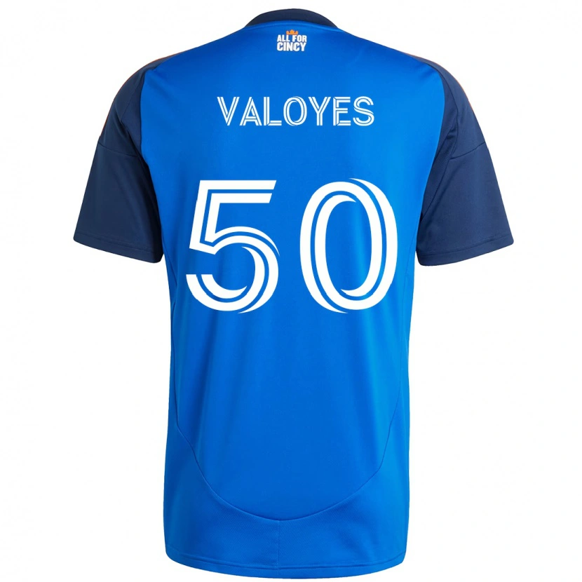 Danxen Uomo Maglia Yeiner Valoyes #50 Blu Scuro Arancione Kit Gara Home 2025/26 Maglietta