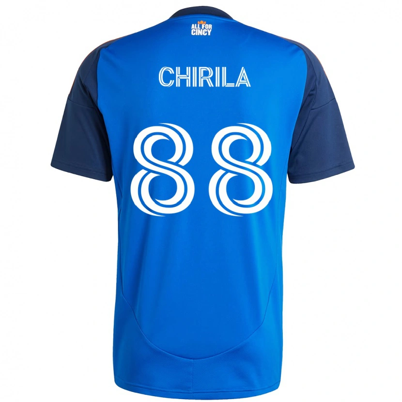 Danxen Uomo Maglia Andrei Chirilă #88 Blu Scuro Arancione Kit Gara Home 2025/26 Maglietta