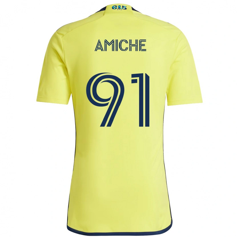Danxen Uomo Maglia Kemy Amiche #91 Giallo Blu Navy Kit Gara Home 2025/26 Maglietta