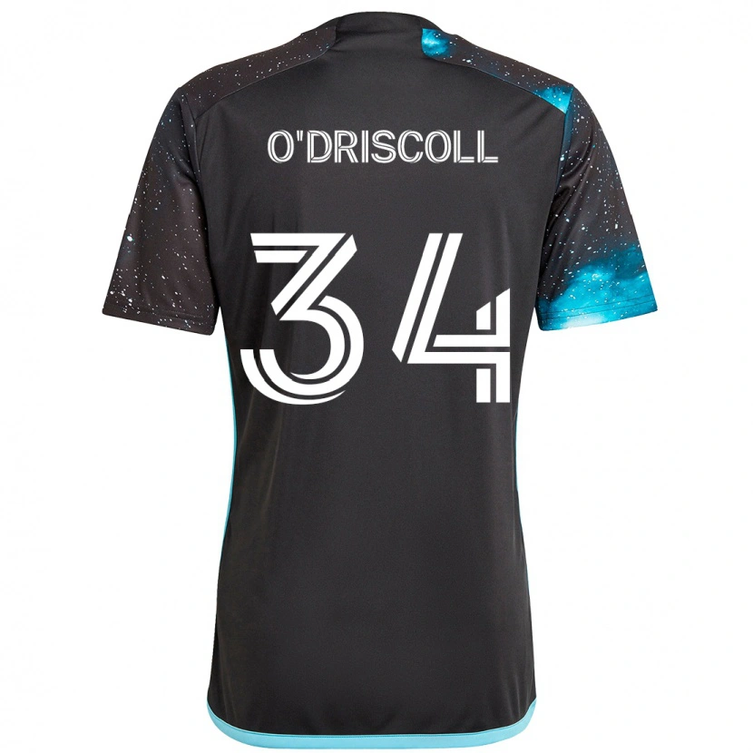 Danxen Uomo Maglia Rory O'driscoll #34 Nero Blu Kit Gara Home 2025/26 Maglietta