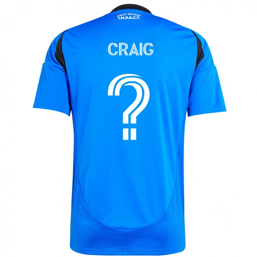 Danxen Uomo Maglia Brandan Craig #0 Blu Scuro Nero Kit Gara Home 2025/26 Maglietta