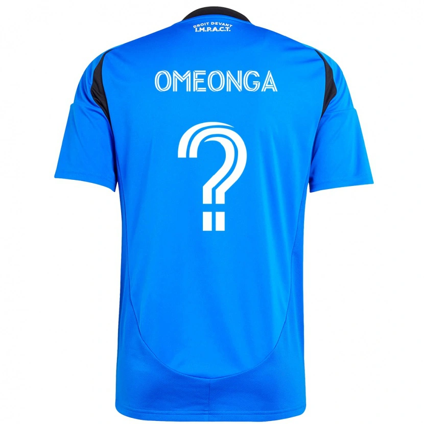 Danxen Uomo Maglia Jeremie Omeonga #0 Blu Scuro Nero Kit Gara Home 2025/26 Maglietta
