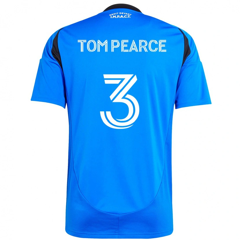 Danxen Uomo Maglia Tom Pearce #3 Blu Scuro Nero Kit Gara Home 2025/26 Maglietta
