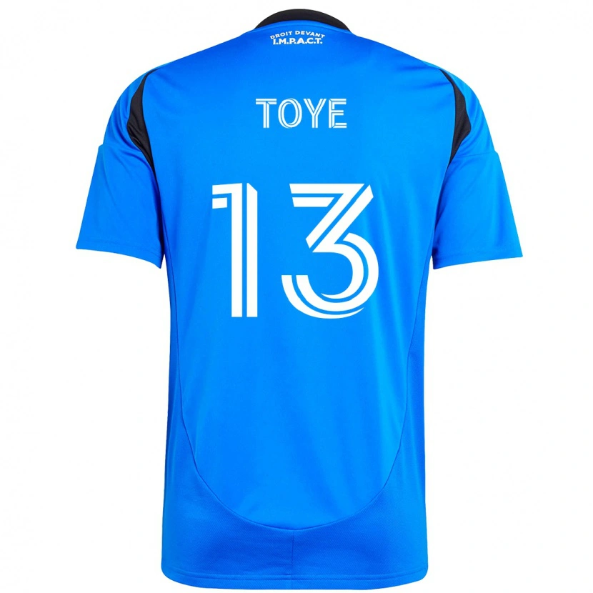 Danxen Uomo Maglia Mason Toye #13 Blu Scuro Nero Kit Gara Home 2025/26 Maglietta