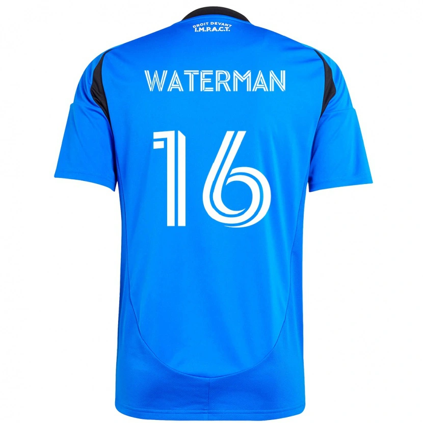 Danxen Uomo Maglia Joel Waterman #16 Blu Scuro Nero Kit Gara Home 2025/26 Maglietta