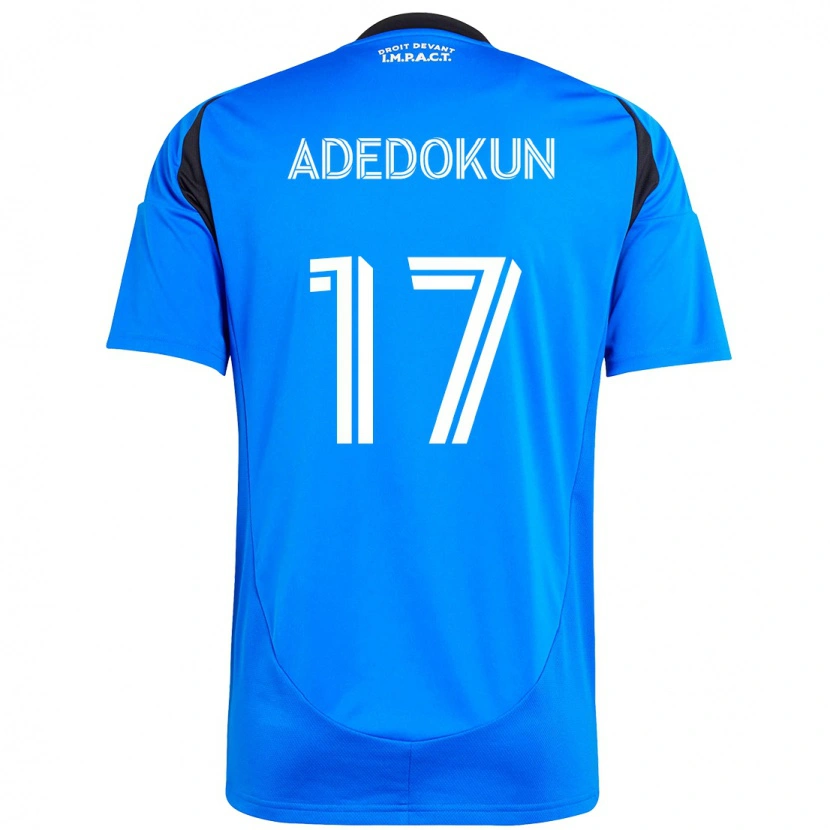 Danxen Uomo Maglia Michael Adedokun #17 Blu Scuro Nero Kit Gara Home 2025/26 Maglietta