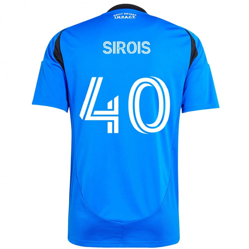 Danxen Uomo Maglia Jonathan Sirois #40 Blu Scuro Nero Kit Gara Home 2025/26 Maglietta