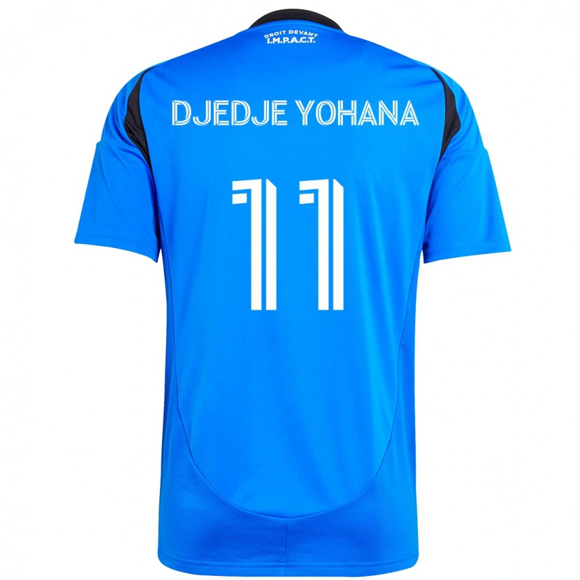 Danxen Uomo Maglia Kabie Djedje Yohana #11 Blu Scuro Nero Kit Gara Home 2025/26 Maglietta