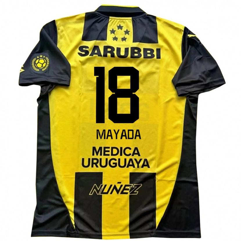 Danxen Uomo Maglia Camilo Mayada #18 Giallo Nero Kit Gara Home 2025/26 Maglietta