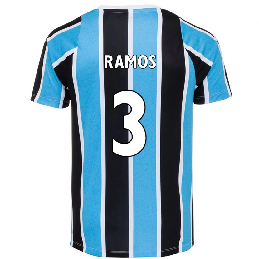 Danxen Uomo Maglia João Ramos #3 Blu Nero Bianco Kit Gara Home 2025/26 Maglietta